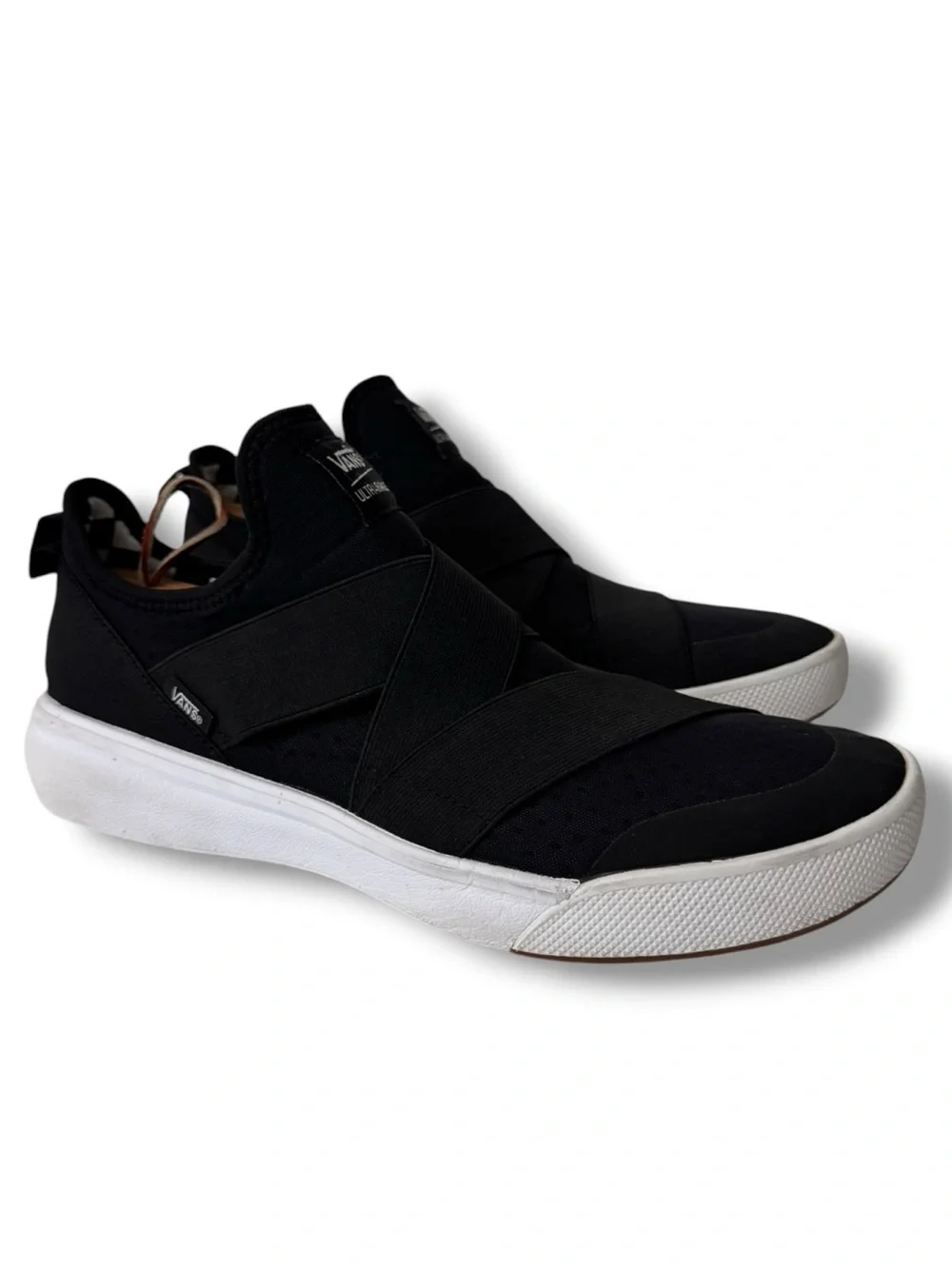 Vans UltraRange Gore Slip On Sneakers Men’s 10 Black Mesh Elastic Straps